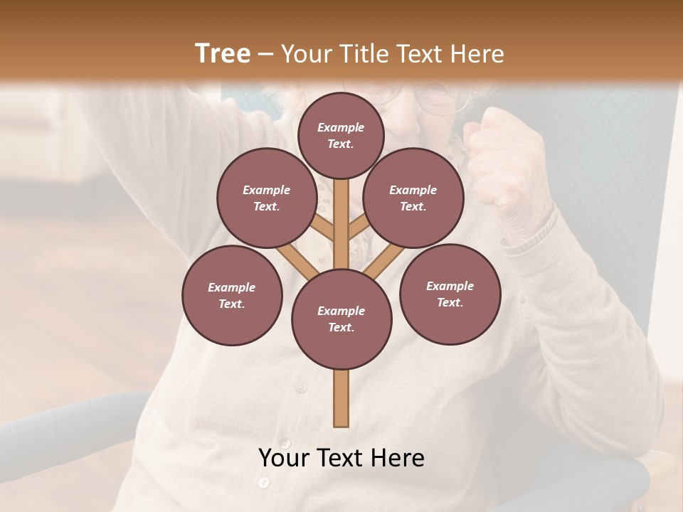 Armchair Joy Female PowerPoint Template