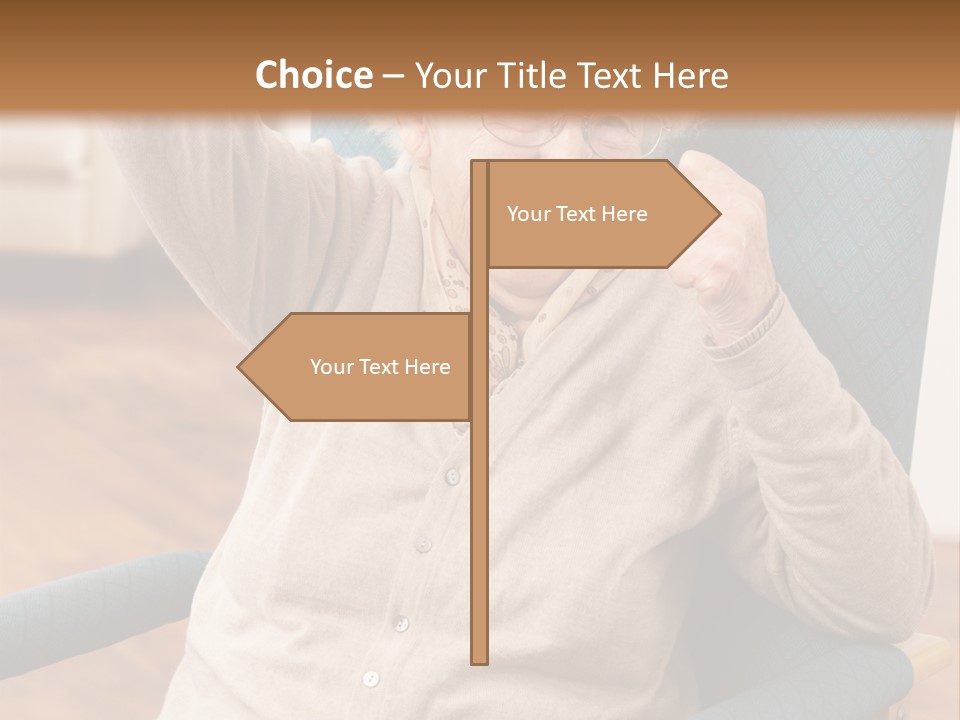 Armchair Joy Female PowerPoint Template