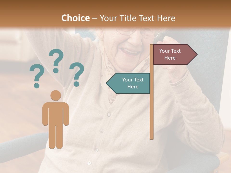 Armchair Joy Female PowerPoint Template