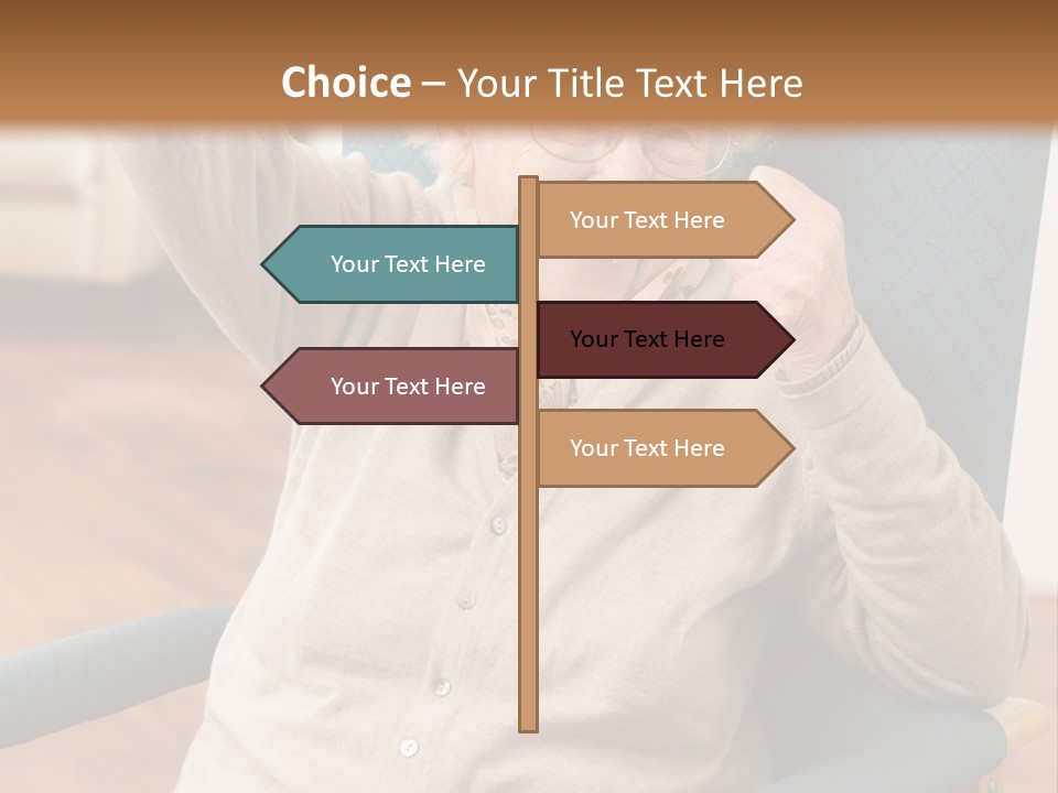 Armchair Joy Female PowerPoint Template