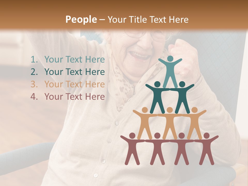 Armchair Joy Female PowerPoint Template