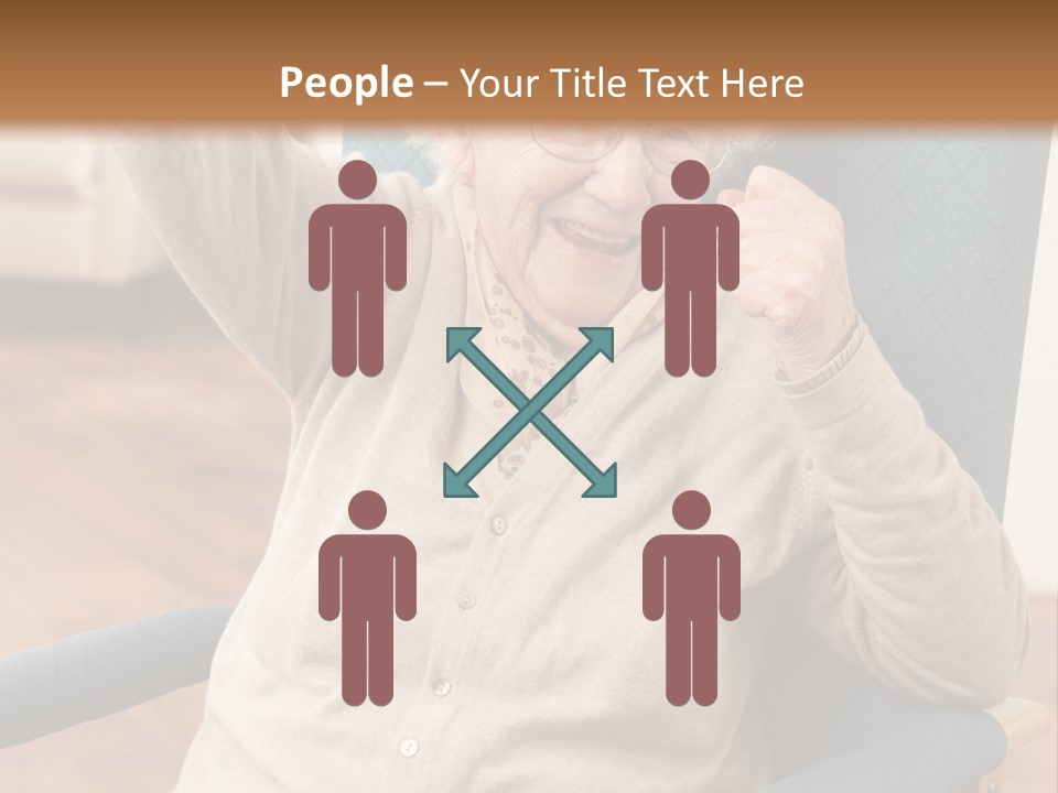 Armchair Joy Female PowerPoint Template