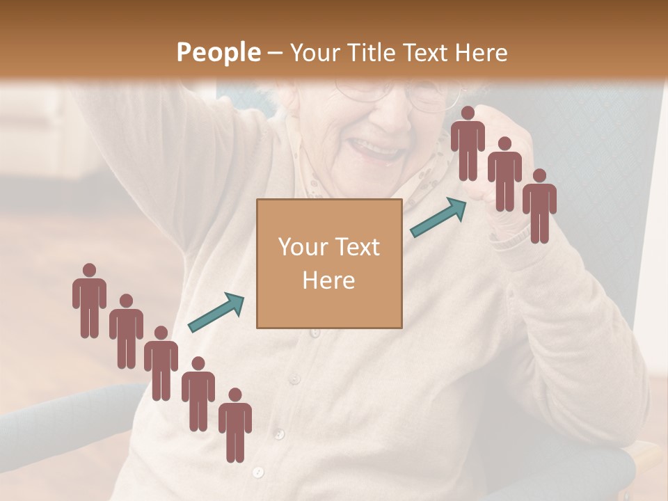 Armchair Joy Female PowerPoint Template