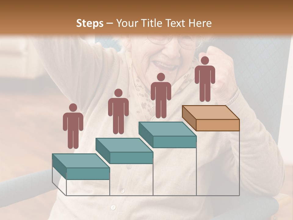 Armchair Joy Female PowerPoint Template