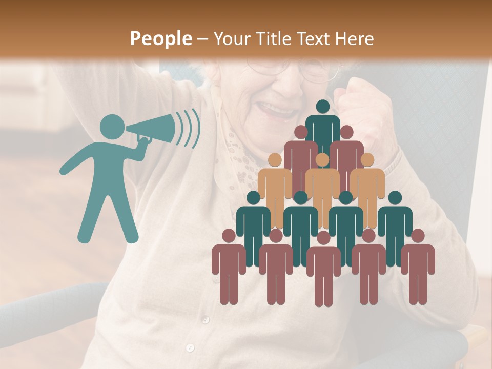 Armchair Joy Female PowerPoint Template