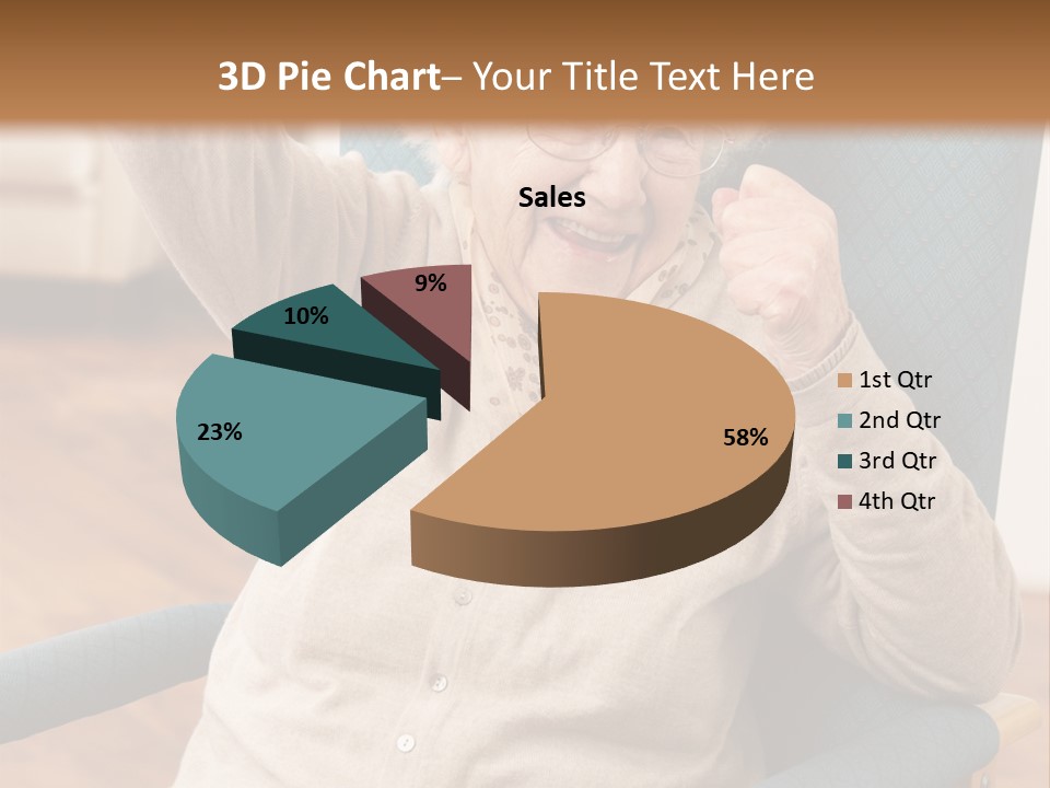 Armchair Joy Female PowerPoint Template