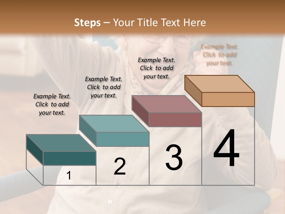 Armchair Joy Female PowerPoint Template