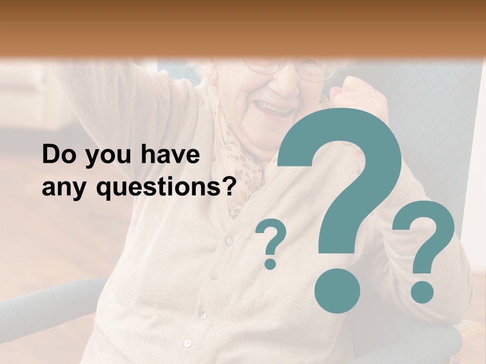 Armchair Joy Female PowerPoint Template