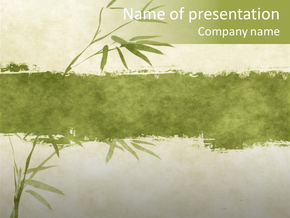 Antique Leaves East PowerPoint Template