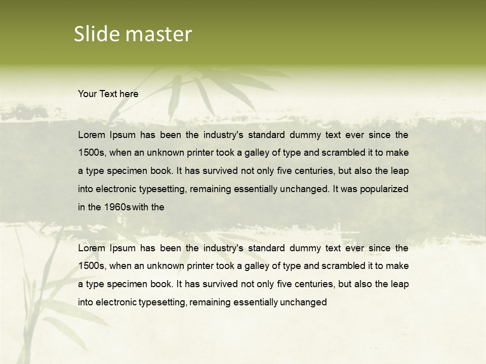 Antique Leaves East PowerPoint Template