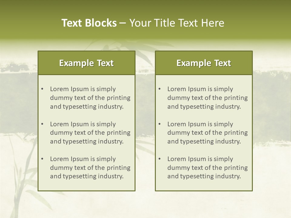 Antique Leaves East PowerPoint Template