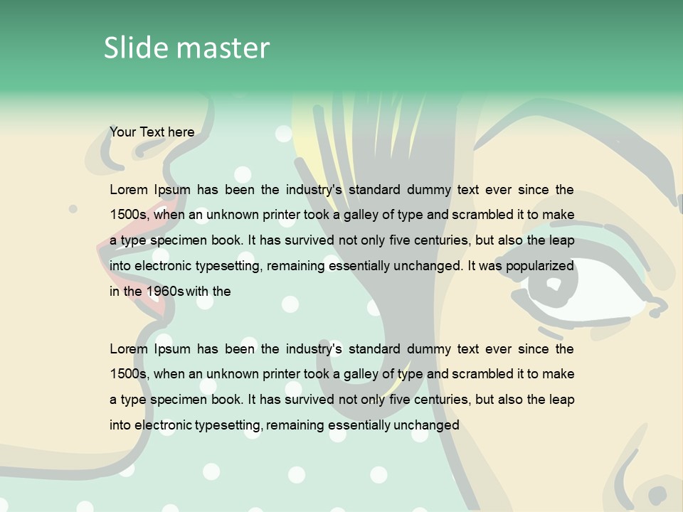 Art Retro White PowerPoint Template