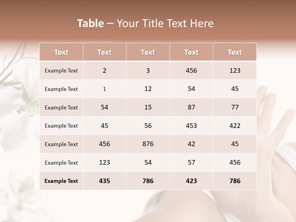 Spa Romantic Hands PowerPoint Template