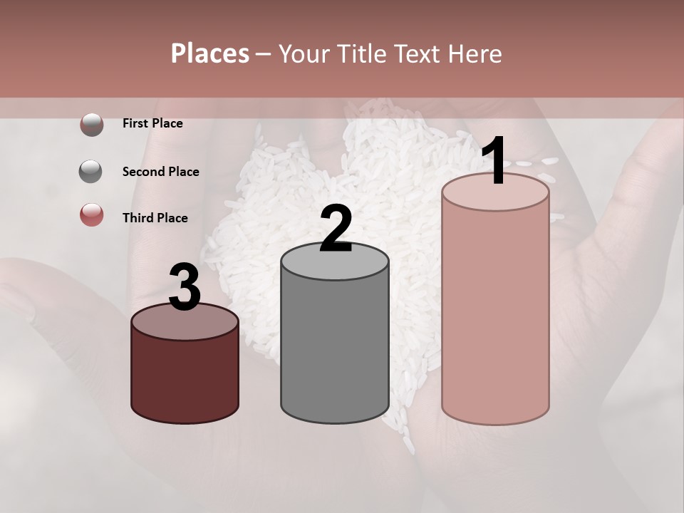 A Person Holding A Pile Of Rice In Their Hands PowerPoint Template