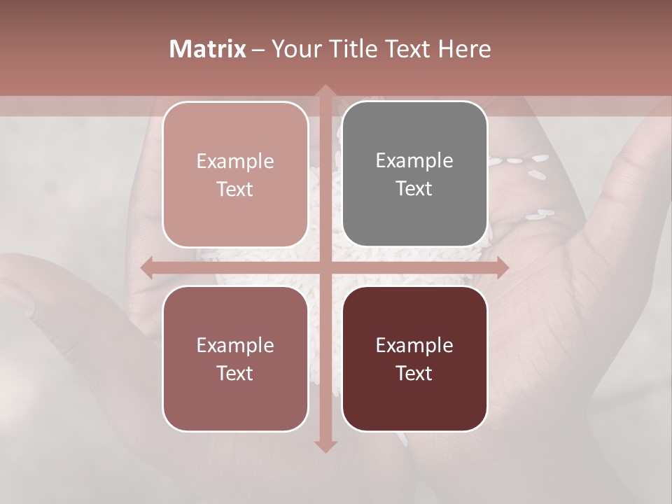 A Person Holding A Pile Of Rice In Their Hands PowerPoint Template