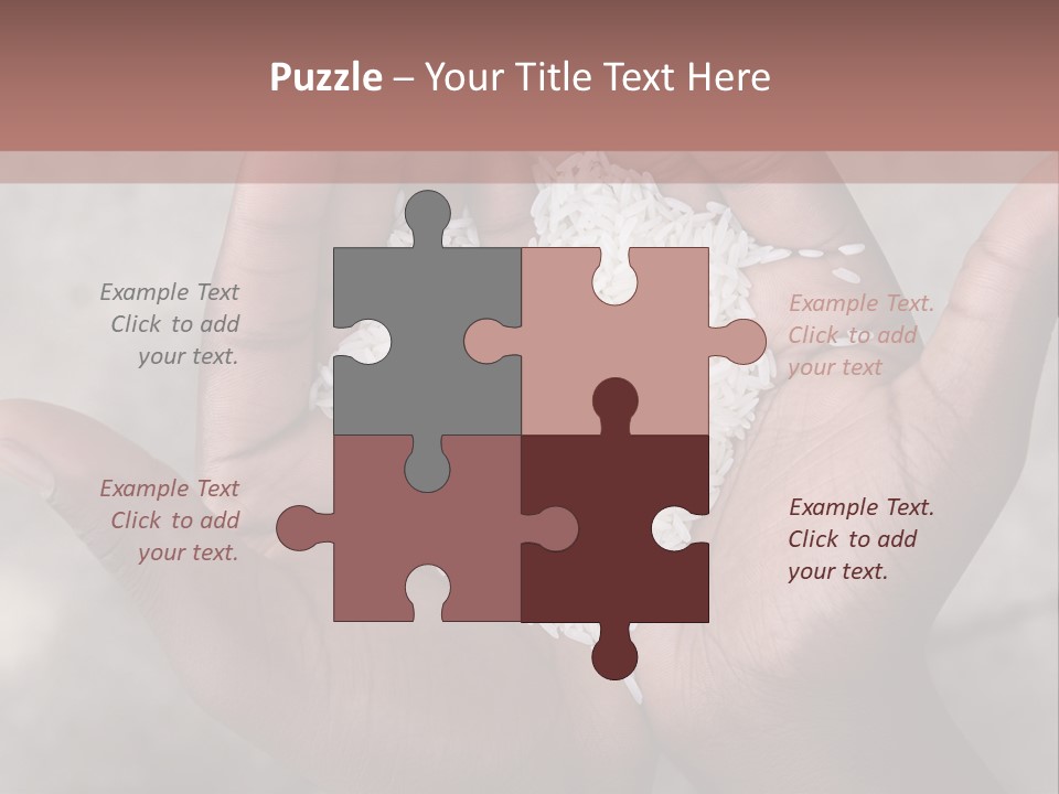 A Person Holding A Pile Of Rice In Their Hands PowerPoint Template