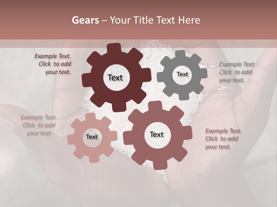 A Person Holding A Pile Of Rice In Their Hands PowerPoint Template