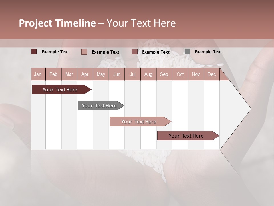 A Person Holding A Pile Of Rice In Their Hands PowerPoint Template