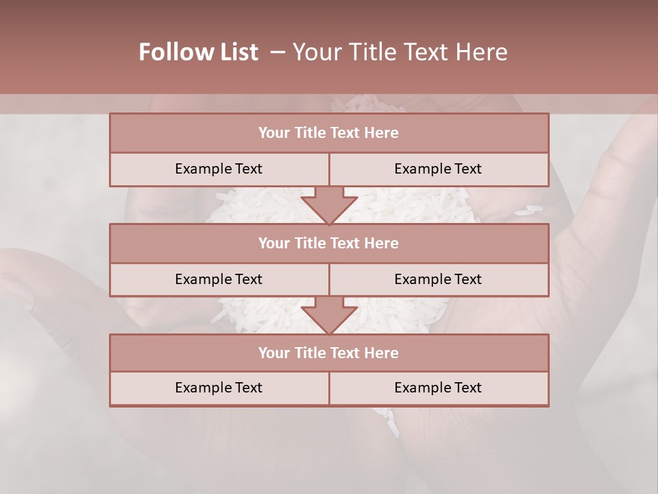 A Person Holding A Pile Of Rice In Their Hands PowerPoint Template