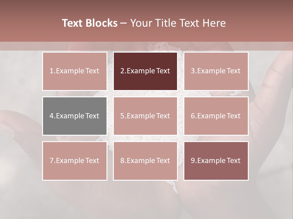 A Person Holding A Pile Of Rice In Their Hands PowerPoint Template
