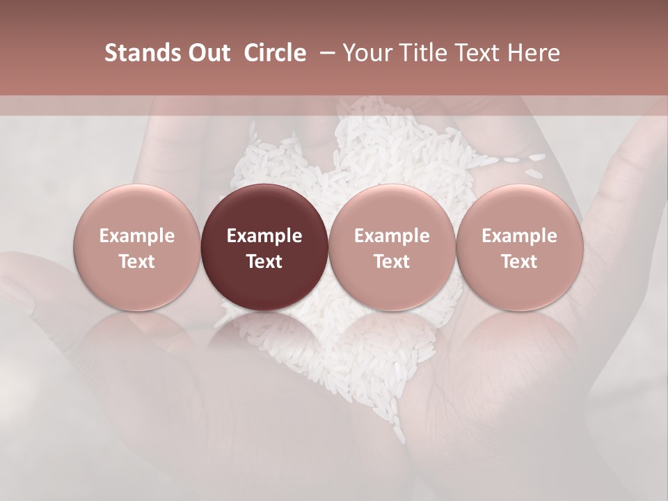 A Person Holding A Pile Of Rice In Their Hands PowerPoint Template