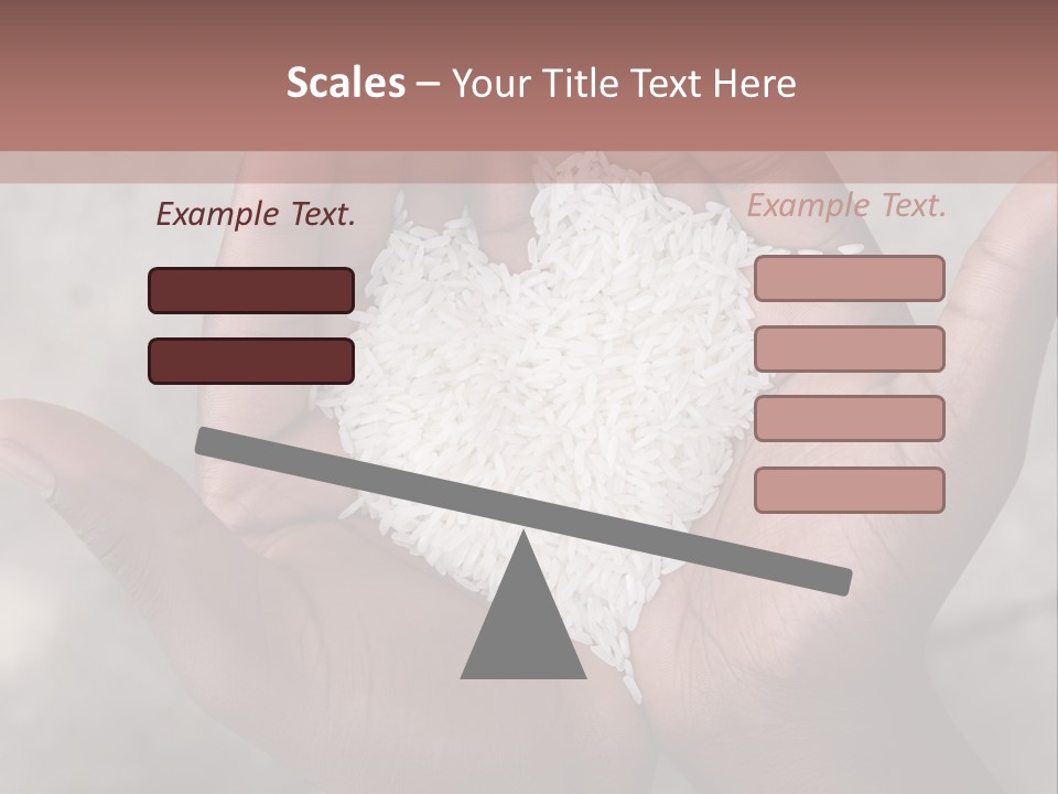 A Person Holding A Pile Of Rice In Their Hands PowerPoint Template