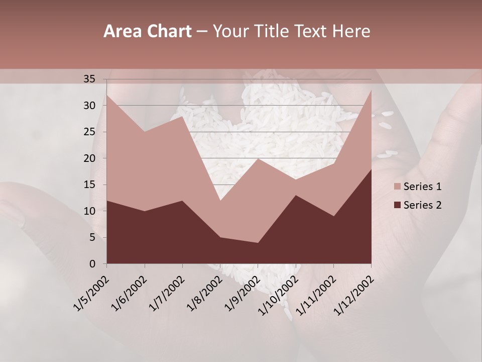 A Person Holding A Pile Of Rice In Their Hands PowerPoint Template