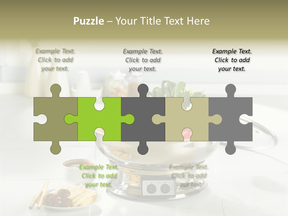 Lettuce Japanese Food Aluminum Pot PowerPoint Template