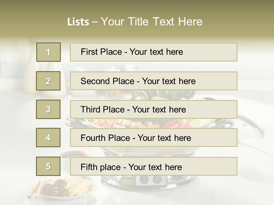 Lettuce Japanese Food Aluminum Pot PowerPoint Template