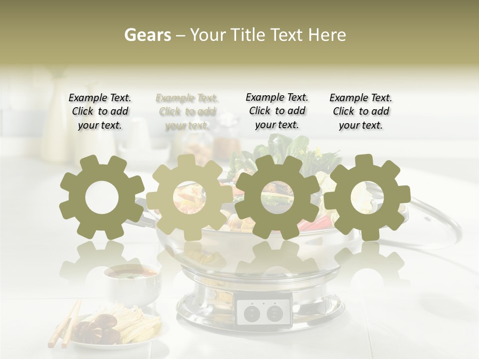 Lettuce Japanese Food Aluminum Pot PowerPoint Template