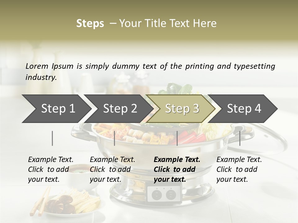 Lettuce Japanese Food Aluminum Pot PowerPoint Template