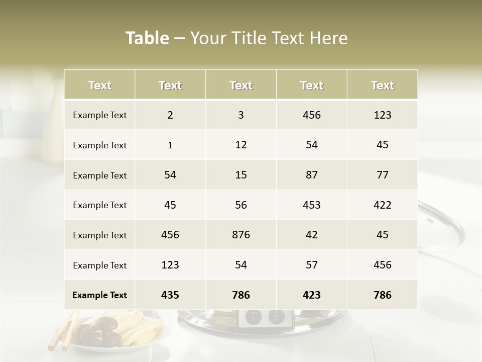 Lettuce Japanese Food Aluminum Pot PowerPoint Template