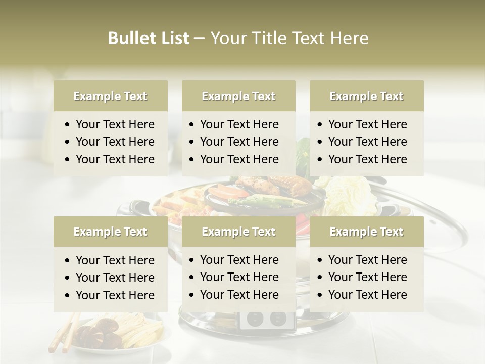 Lettuce Japanese Food Aluminum Pot PowerPoint Template