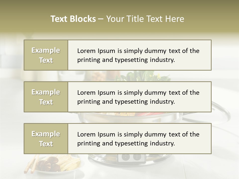 Lettuce Japanese Food Aluminum Pot PowerPoint Template