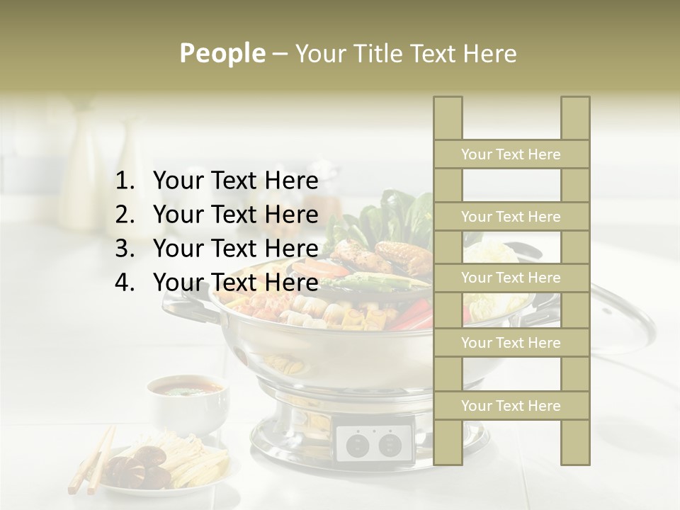 Lettuce Japanese Food Aluminum Pot PowerPoint Template