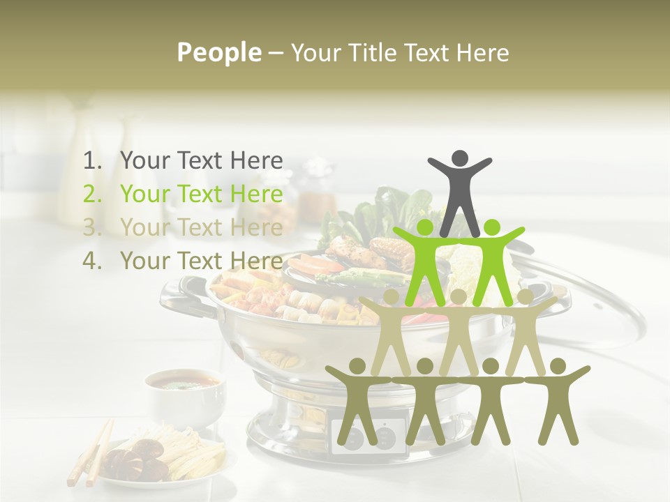 Lettuce Japanese Food Aluminum Pot PowerPoint Template