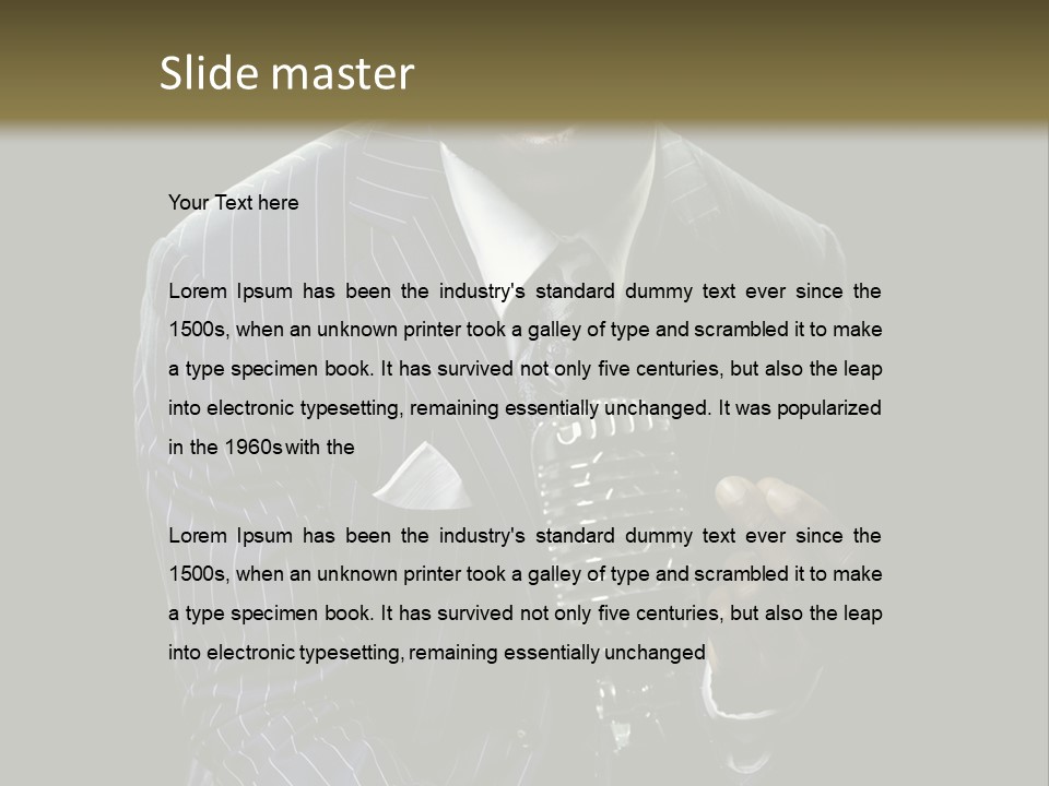 Suit Rich Male PowerPoint Template