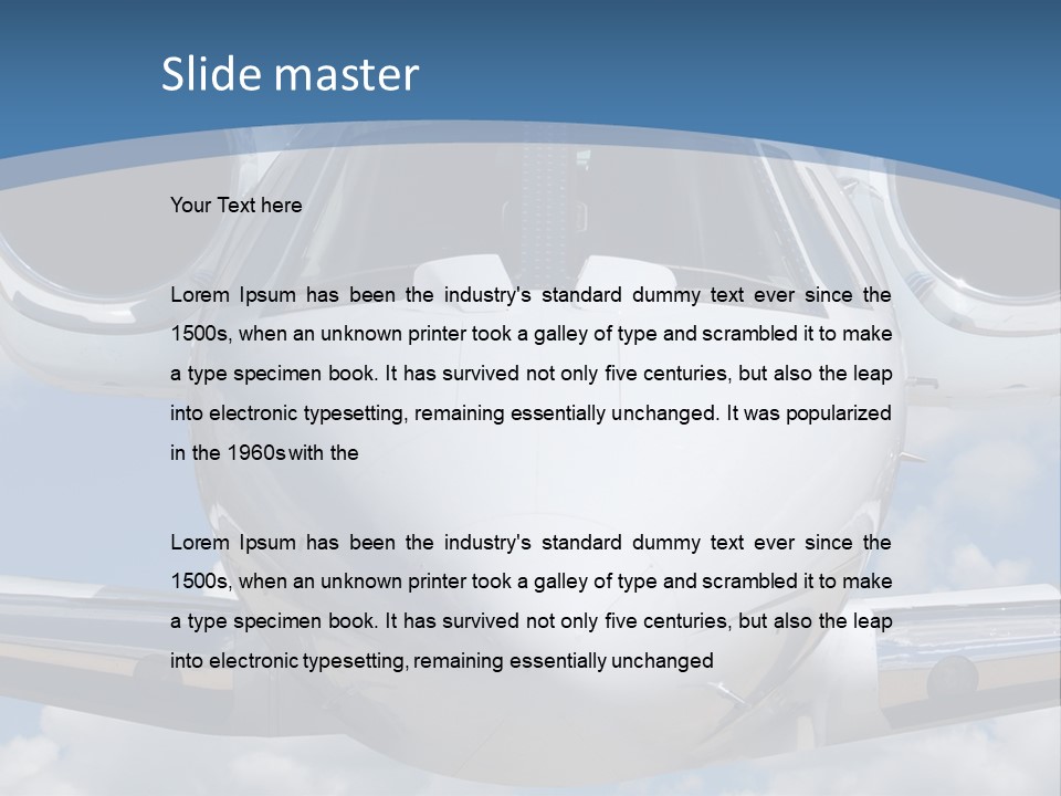 Freedom Aviation Fuselage PowerPoint Template