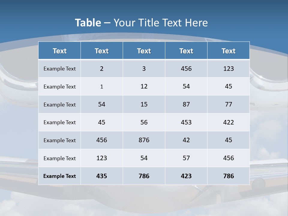 Freedom Aviation Fuselage PowerPoint Template