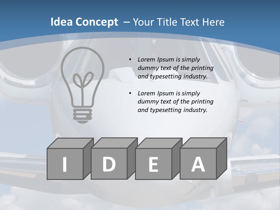 Freedom Aviation Fuselage PowerPoint Template