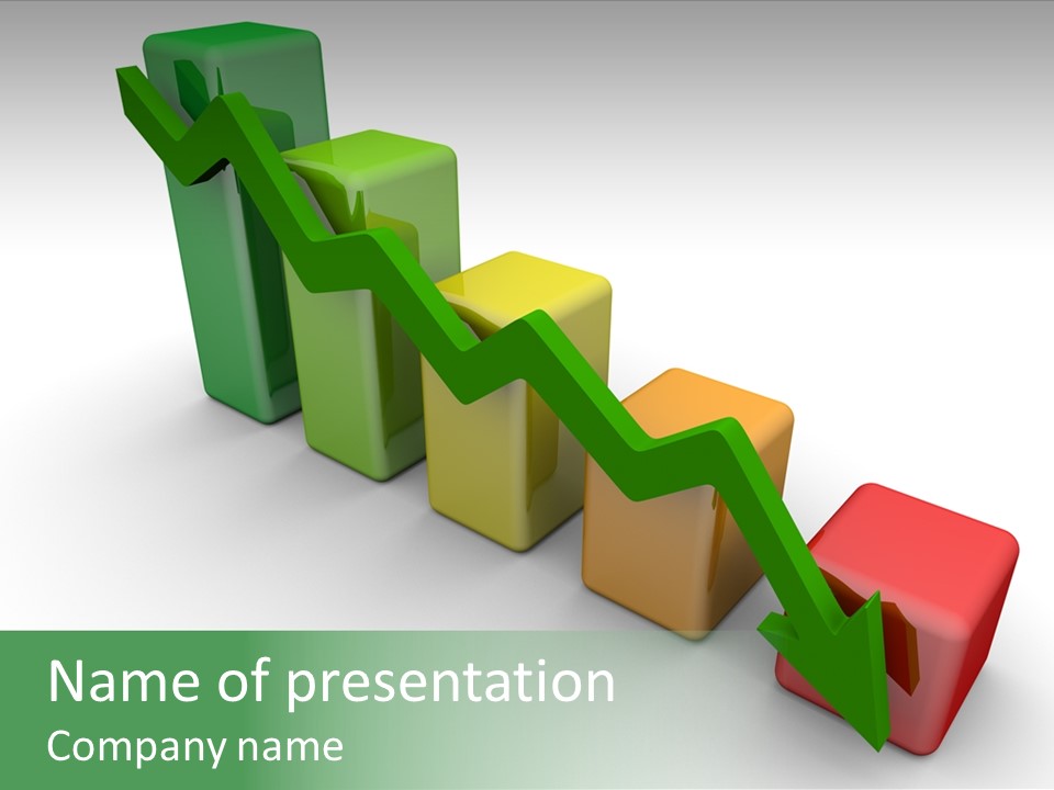 Down Statistic Space PowerPoint Template