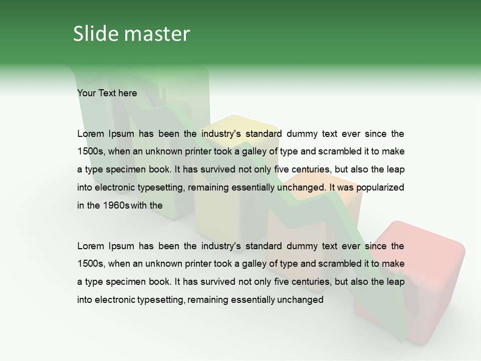 Down Statistic Space PowerPoint Template