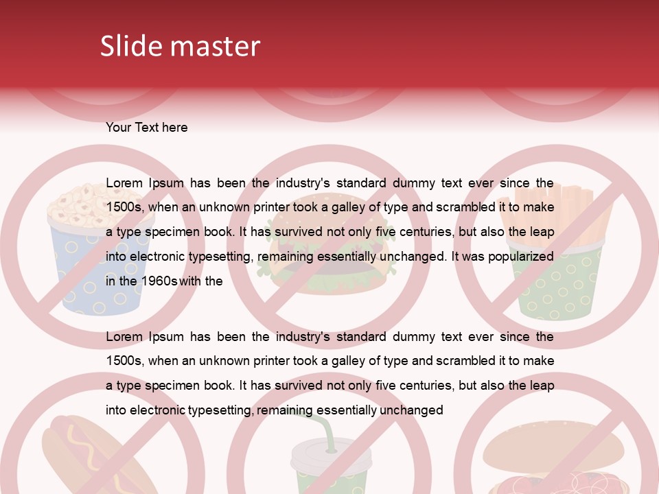 Burger Restriction Drink PowerPoint Template