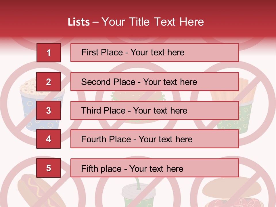 Burger Restriction Drink PowerPoint Template