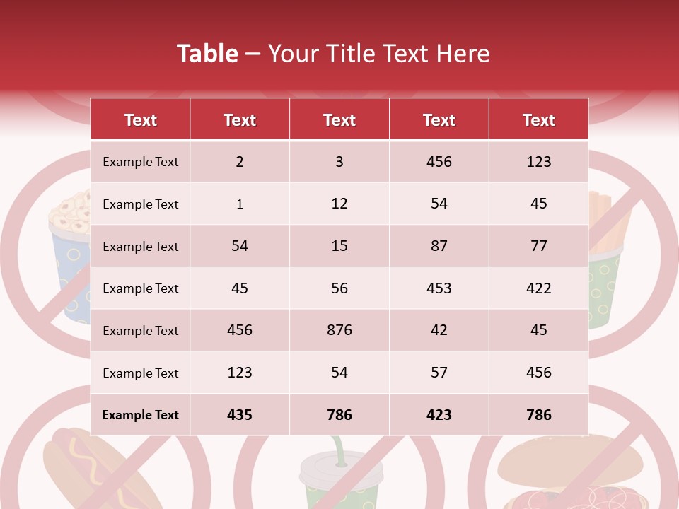 Burger Restriction Drink PowerPoint Template