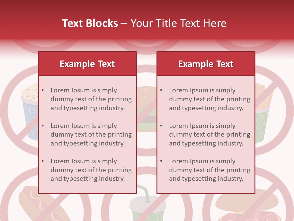 Burger Restriction Drink PowerPoint Template