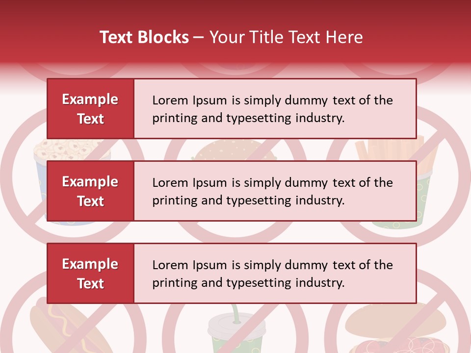 Burger Restriction Drink PowerPoint Template