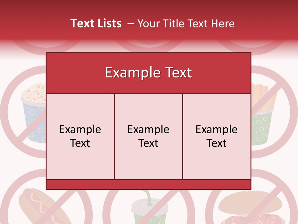 Burger Restriction Drink PowerPoint Template