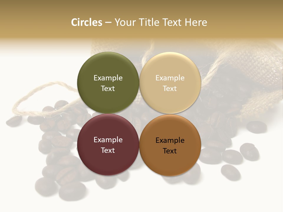 A Sack Of Coffee Beans On A White Surface PowerPoint Template