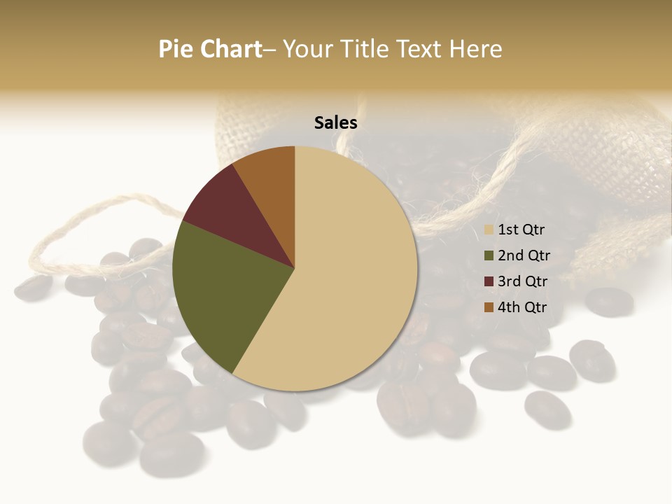 A Sack Of Coffee Beans On A White Surface PowerPoint Template